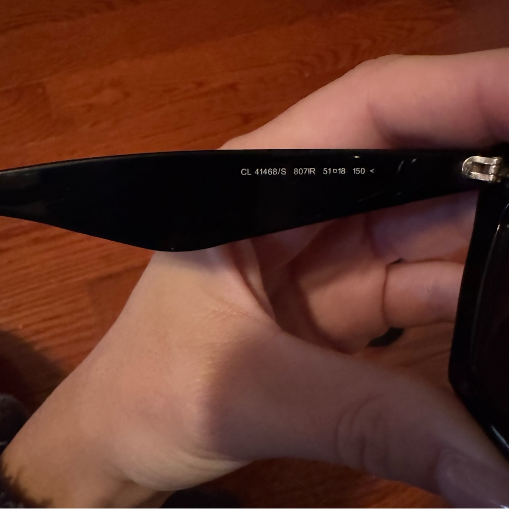 Celine Edge Cat Eye Black Sunglasses CL 41468/S - Picture 9 of 12